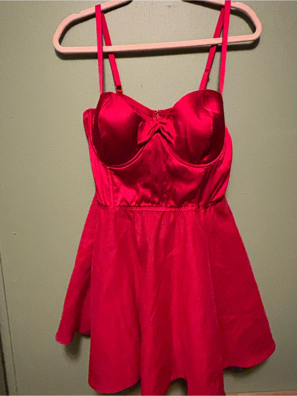 Red Babydoll Victoria Secret with Adjustable Straps